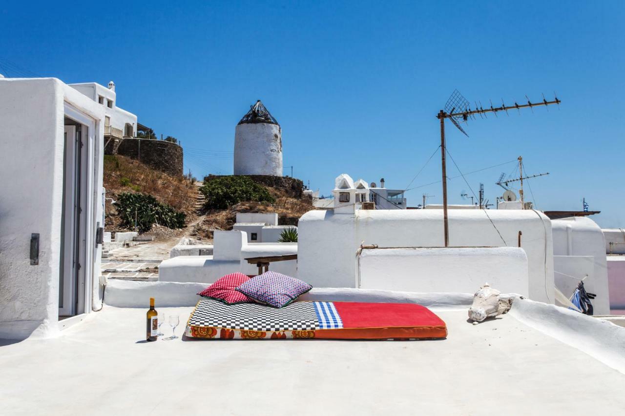 Eclectic & Artistic House In Mykonos Townヴィラ エクステリア 写真